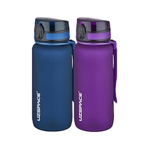 Uzspace 2'li Tritan Matara Seti 650 Ml 14 Farklı Renk Seçeneği Fiftyfifty -3037seta Lacivert - Mor