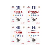 Limit 2027 11. Sınıf Kimya + Biyoloji + Tarih + Coğrafya Soru Bankası Seti 4 Kitap Maarif Model