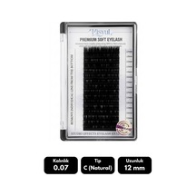 Misyul 0.07c Natural Kıvrım 12 Mm Soft Eyelash Doğal İpek Kirpik 16'lı