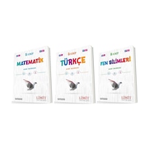 Limit 8. Sınıf Matematik + Türkçe + Fen Soru Seti 3 Kitap 2023