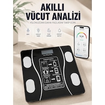 Akıllı Vücut Analiz Baskülü Bluetooth Bağlantılı 4 Sensörlü Lcd Ekranlı Dijital Tartı Diğer
