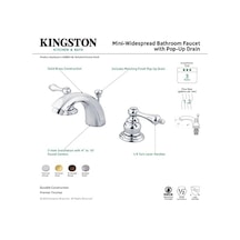 Gkb942al Magellan Mini Yaygın Lavabo Bataryası Perakende Açılır, 4-7/16 İnç, Cilalı Pirinç 4296