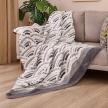 Soft Citrus Pamuklu Tv Battaniyesi - Antrasit - 130x170 Cm Renkli