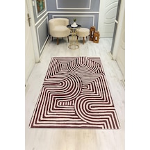 Modern Desenli Dijital Baskı Kaymaz Taban Halı H1126 Renkli