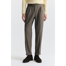Antioch Tapered Fit Çift Pileli Pantolon Haki