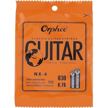 Orphee Nx-4 Klasik Gitar Re D Teli - 4. Tel Aksesuar - Yedek Tek Tel Gümüş Kaplama Bakır Sargı, Güçlü Rezonans Ve Sıcak Alt Tonlar Uyum: Tüm Klasik Gitarlar