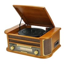 Ahşap Pikap 2x5w Stereo Spk Mp3 Çalar Usb-radyo-cd-kaset Bt Müzik