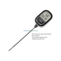 Tfa Dijital.kronometreli.oynar Başlı Et. Bbq. Mutfak Termometresi