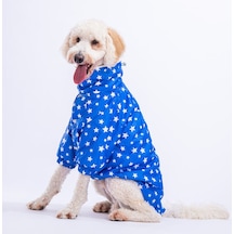 Pawstar Mavi Stars Orta ve Büyük Irk Köpek Montu Yağmurluğu
