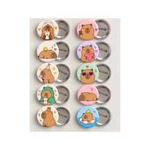 Capybara İğneli Yaka Rozeti 10 Adet Diğer