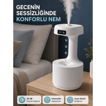 Ultrasonik Hava Nemlendirici 800 Ml Aromaterapi Difüzör Ters Su Damlası Efektli Altın - Çok Renkli