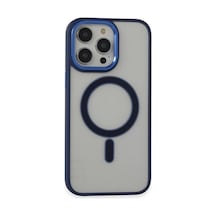 Apple İphone 14 Pro Kılıf Room Magneticsafe Silikon - Lacivert Çok Renkli
