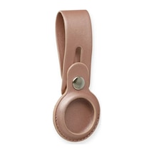 Newface Airtag Askılı Deri Kılıf - Rose Gold