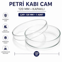Petri Kabı Cam 120 Mm Kapaklı
