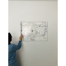 Türkiye Haritası Akıllı Kağıt Tahta 110X56 Cm + Kalem Hediye