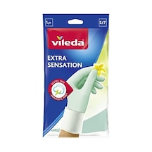 Vileda Extra Sensation Eldiven,%100 Doğal Lateks, S 07 Gri