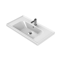 TURKUAZ CERASTYLE FRAME ETAJERLİ LAVABO 65X45CM