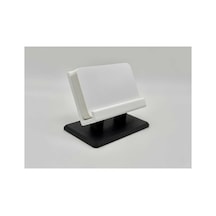 Modern Minimalist Masaüstü Kartvizitlik - 3d Tasarım Ofis Standı - Siyah Beyaz