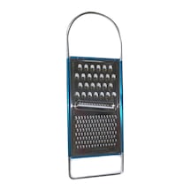 Paslanmaz Metal Saplı Mavi Üç Fonksiyonlu Düz Rende 30 X 11 Cm Çok Renkli