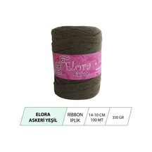 Elora Askeri Yeşil Ribbon Örgü Ipi
