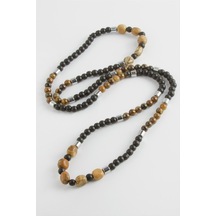 Jasper - 18 - Onix - Glblseme - Doğaltaş Kolye-siyah Çok renkli