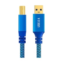 Novahub Yazıcı/sabit Disk Usb 3.0 A-erkek Konnektör Kablosu, 0.6m Mavi Yüksek Hızlı