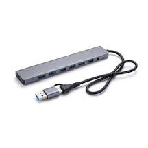 7 Port Usb 3.0 Çoklayıcı Hub - Usb Ve Type-c Girişli Güç Destekli