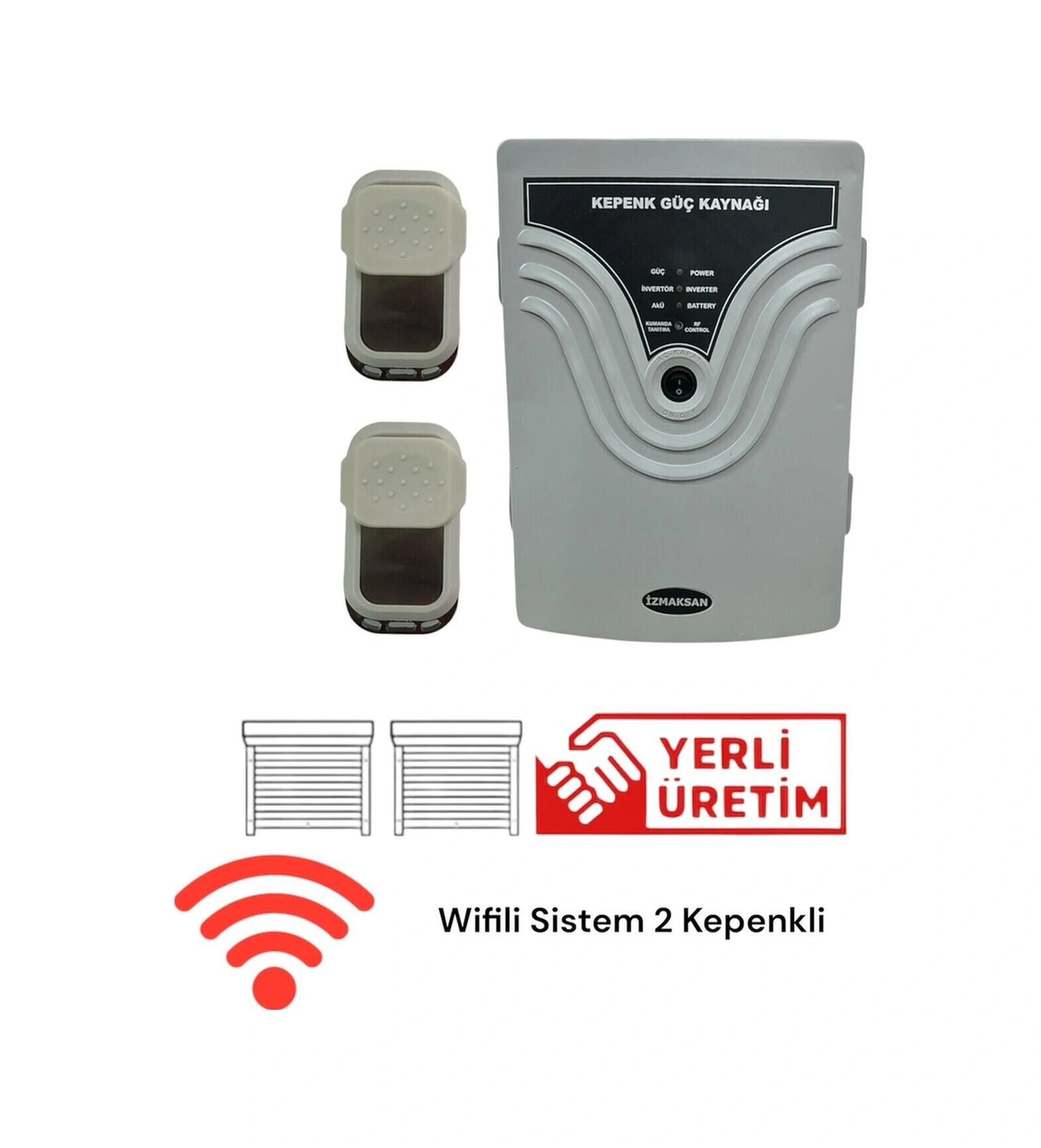 İzmaksan Kepenk Güç Kaynağı - 1200 Watt Wifili Sistem 2 Kanal 2 Kepenk -115422