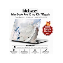 Macbook Pro 15 Mermer Desenli Kılıf A1707 A1990 Uyumlu Baskılı Sert Kılıf İnce Hafif Koruyucu Kapak R-39 Belirtilmemiş