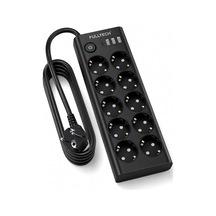 Çoklu Priz 10'lu Grup Priz Usb'li 3x Usb-a, 1x Usb-c , 3680w 16a, 2 Metre Kablo, Topraklı Uzatma Kablosu, Ev Ofis Gam 0