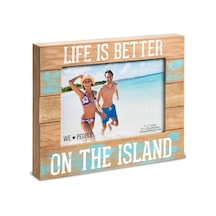 Island-12,7 X 18,7 Cm Life İs Better On The Island Resim Çerçevesi, 13,7 X 17,7
