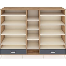Hyperion Dolap 14 Raflı 2 Çekmeceli 220x44x163 Çam-aytaşı/antras Çam-aytaşı/antrasit