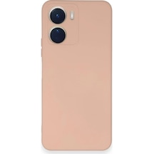 Newface - 503 - Vivo Y16 Kılıf Nano İçi Kadife Silikon - Ece-umay - - Pudra