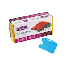 Lamiess Lms 214 Yatay Plastik Kart Kabı Turkuaz 50'Li