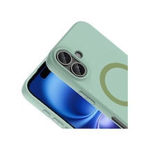 İphone 17 Kılıf M-safe Şarj Özellikli Zore Aris Silikon Kapak - Turkuaz