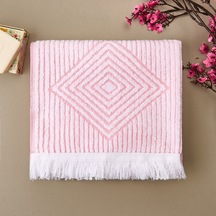 Soft Leaves Yüz Havlusu - Pembe - 50x90 Cm Renkli