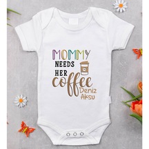 Bitmeyenkartus Bk Kids Isimli Mommy Needs Her Coffee Tasarımlı Bebek Body Zıbın