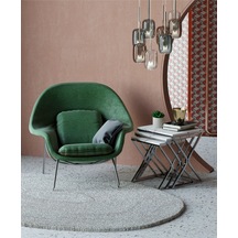 Makbulce Bulut 3lü Zigon Sehpa Krom Ayak Beyaz Mermer