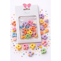 Kawaii Donut & Candy 3d Nail Charm Set Pastel Mix