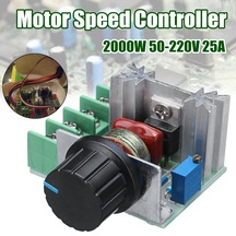 Faydalı Araçlar 2000w 50-220v 25a Pwm Motor Hız Kontrol Cihazı Elektrikli Soba Aydınlatma Dimmer