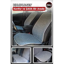 Keten Cepli &terletmez Oto Koltuk Minder Seti -koltuk Koruma Kılıfı-ön Ve Arka Koltuk Tam Set Gri Keten Cepli &terletmez Oto Koltuk Minder Seti -koltuk Koruma Kılıfı-ön Ve Arka Koltuk Tam Set Gri