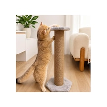 60 Cm Dev Kedi Tırmalama Direği Gri