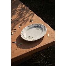 Silent Bloom Porselen Kayık Tabak - 30 Cm Renkli