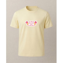 Super Mom Baskılı T-shirt Sarı