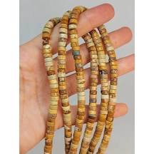 Bileklik Boy Jasper Taşı Şekilli 3x6mm Yarım Dizi 49342 18cm Uzunluğundadır Çok Renkli