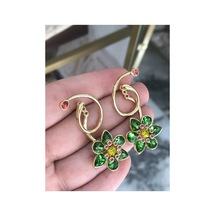 Renkli Tasarım Çiçek Model Küpe Çok Renkli