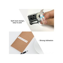 Geeroyoo Casio Yazıcılar İçin Dayanıklı Ve Su Geçirmez 9mm Mavi Beyaz Etiket Şeridi - Kz-9abu Uyumlu