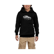 Zepplin Giyim Ford Mustang Galpin Siyah Çocuk Kapşonlu Sweatshirt Siyah