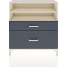 Arges Şifonyer 2 Raflı 2 Çekmeceli 88x30x96 Aytaşı-antrasit Aytaşı