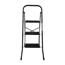 3 Basamaklı Metal Merdiven Hardy Siyah (1.30 Metre)